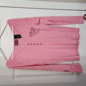 Womens Harley Davidson Long Sleeve Sweater Sequin Buttons Super Cute